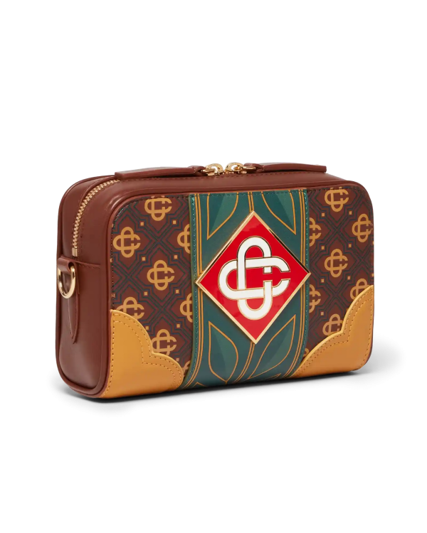 Casablanca Brown Monogram Crossbody Bag