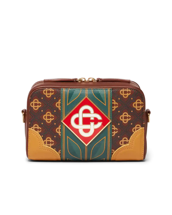 Casablanca Brown Monogram Crossbody Bag