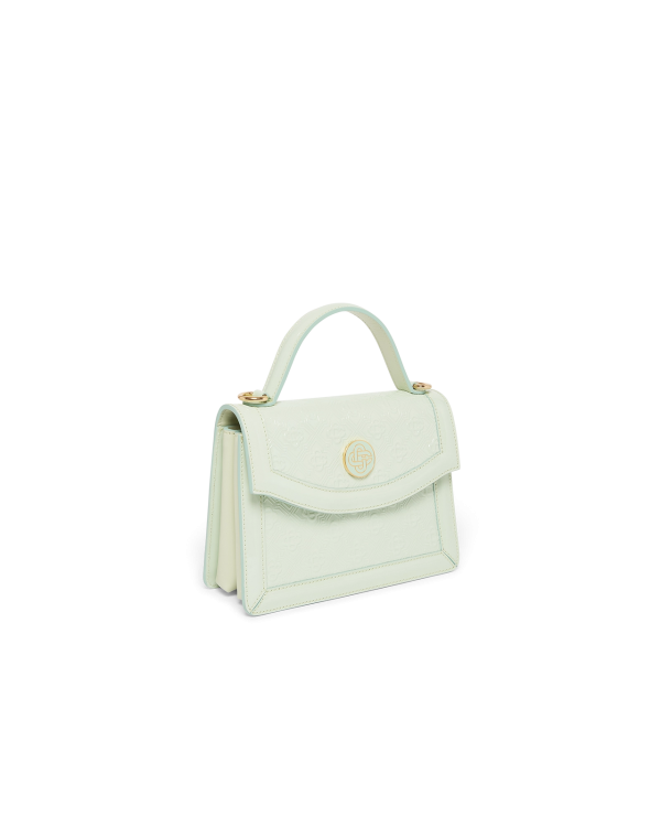 Casablanca Mint Monogram Embossed Mini Jeanne Bag