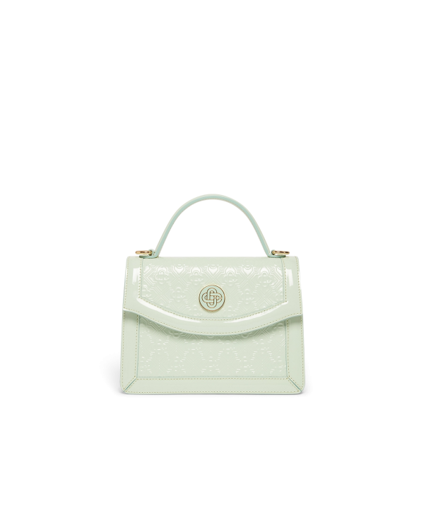 Casablanca Mint Monogram Embossed Mini Jeanne Bag