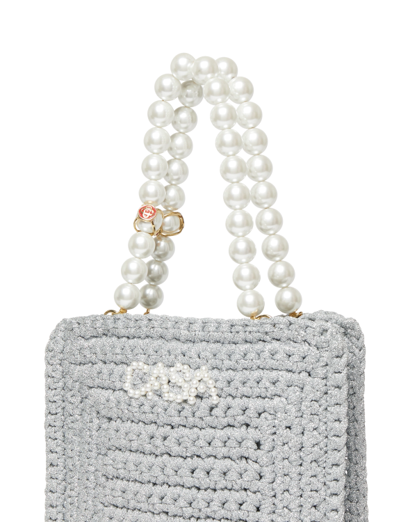 Casablanca Pearl Mini Crochet Bag