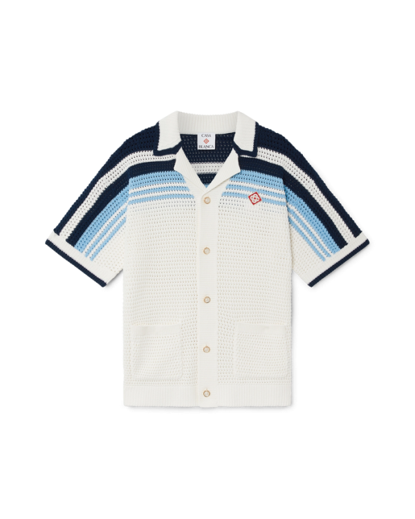 Casablanca Cotton Crochet Short Sleeve Shirt