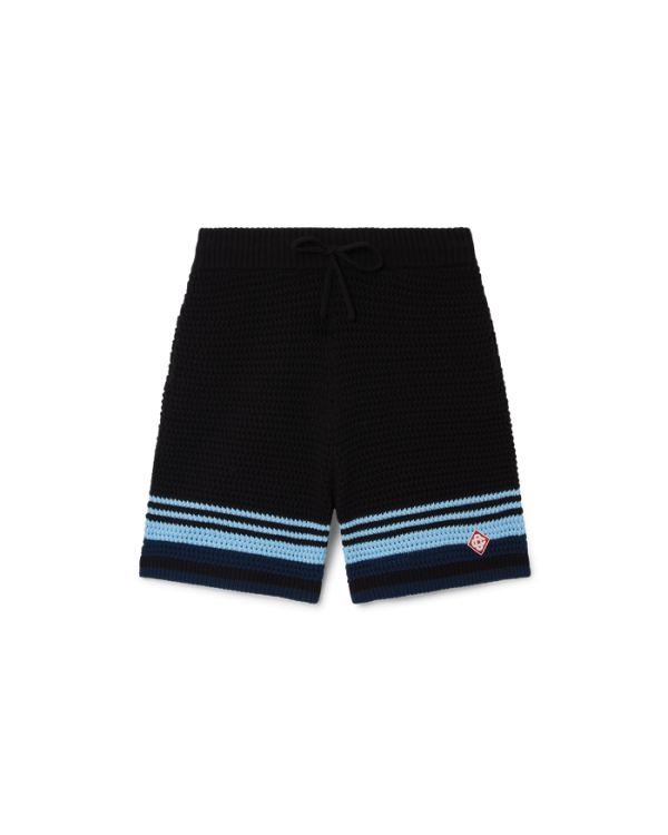 Casablanca Tennis Cotton Crochet Shorts