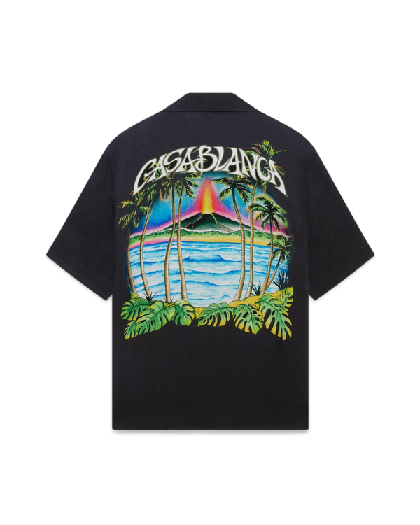 Casablanca Volcano Short Sleeve Jacquard Shirt