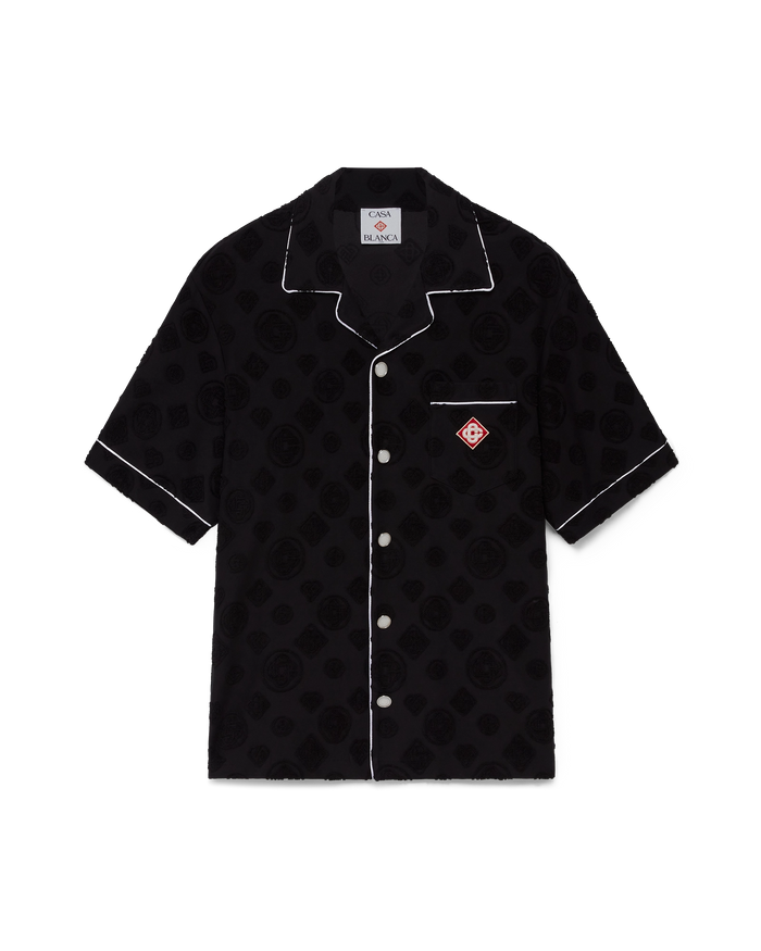 Casablanca Towelling Monogram Short Sleeve Shirt Casablanca Towelling Monogram Short Sleeve Shirt