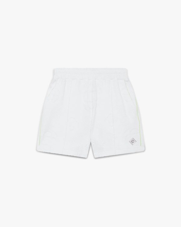 Casablanca White Towelling Monogram Shorts