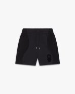 Casablanca Black Squash Logo Flock Print Shorts