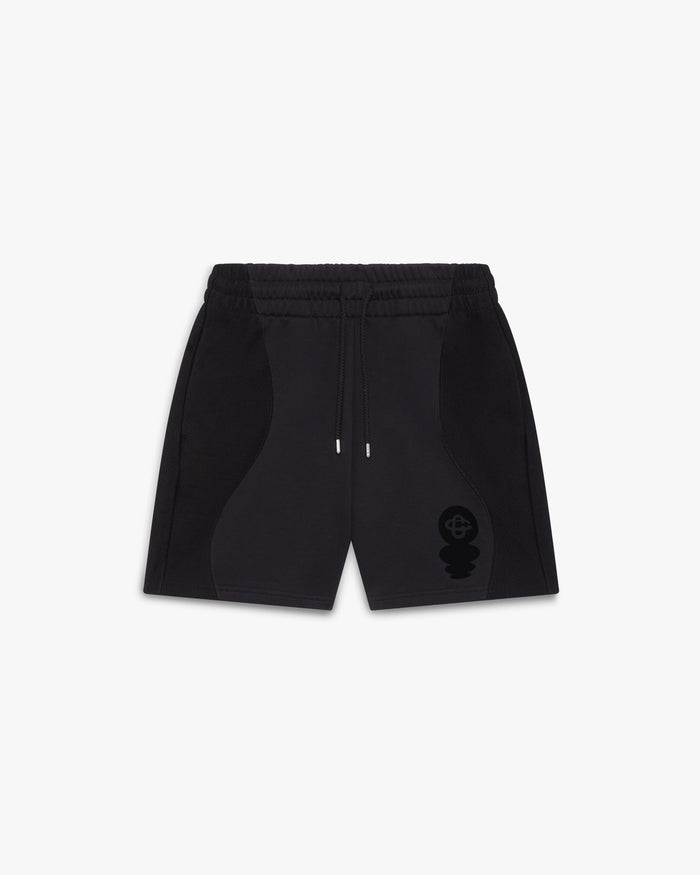Casablanca Black Squash Logo Flock Print Shorts Casablanca Black Squash Logo Flock Print Shorts