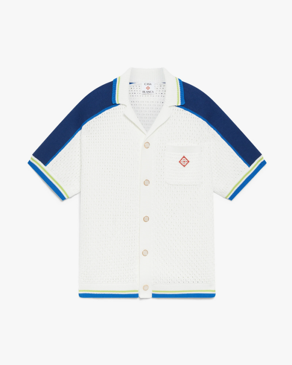 Casablanca Short Sleeve Crochet Shirt