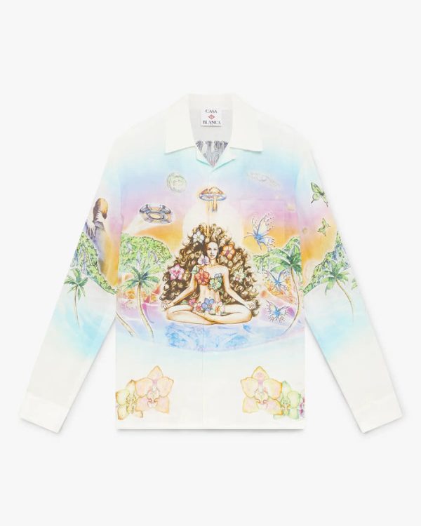 Casablanca Innersense Long Sleeve Linen Shirt