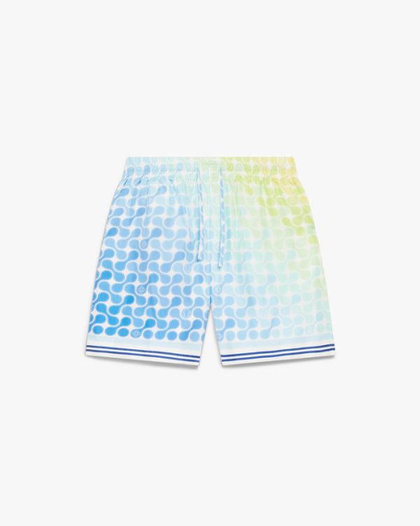 Casablanca Gradient Tennis Tile Silk Shorts