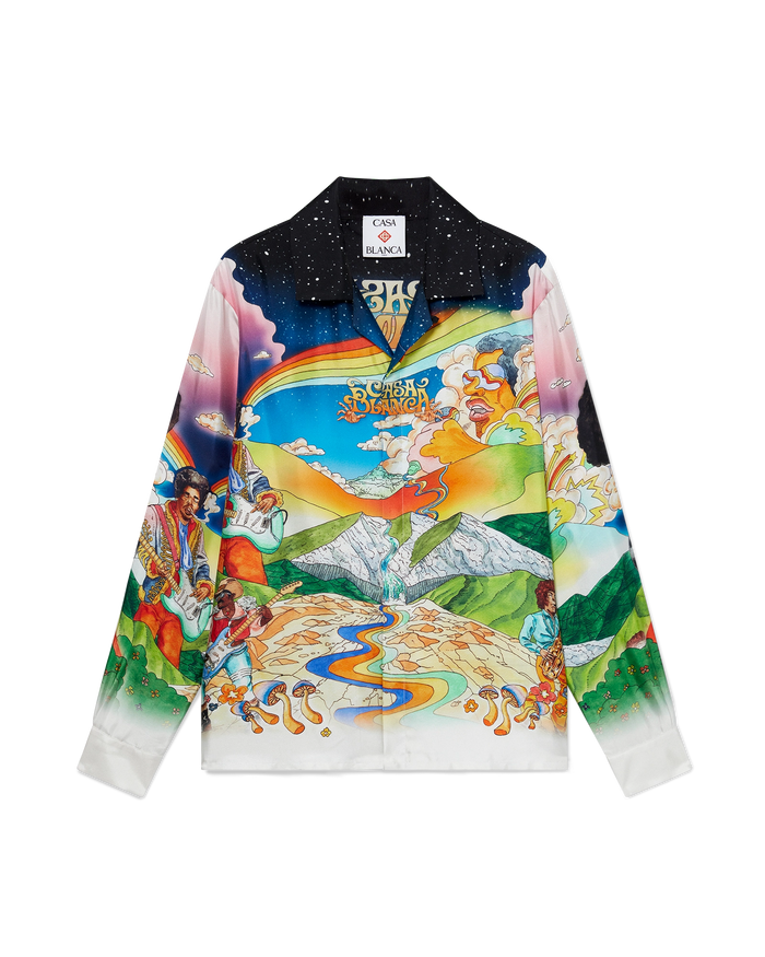 Casablanca La Musique Long Sleeve Silk Shirt Casablanca La Musique Long Sleeve Silk Shirt